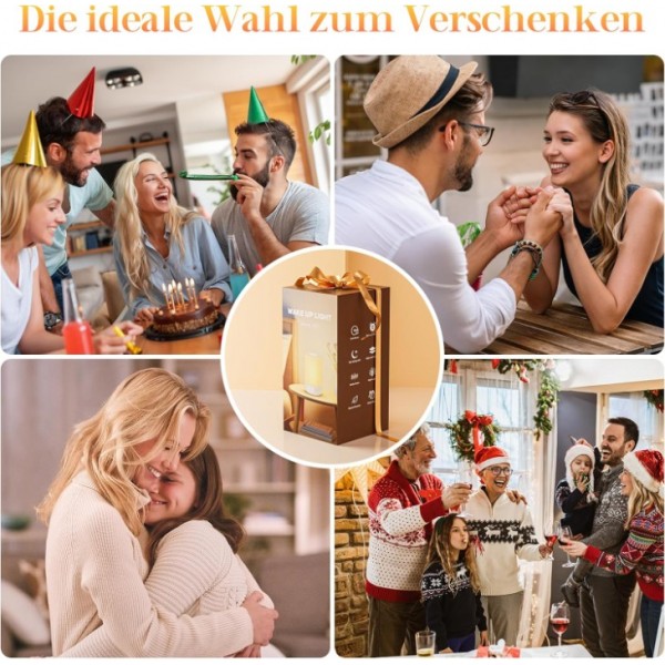 Foryond Tageslichtwecker mit 30 Naturgeräuschen,Wecker mit Licht Sonnenaufgang,Dimmbar Nachttischlampe,Lichtwecker Einschlafshilfe und Timer,Geschenke für Mutter und Vater, Frauen und Männer